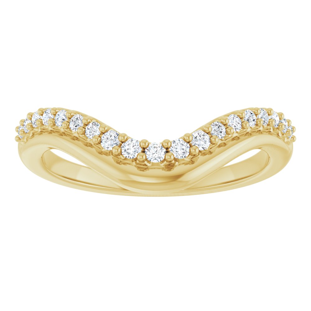 14K Yellow Gold 1/5 CTW Natural Diamond Contour Band