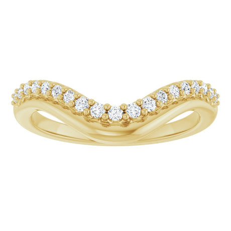14K Yellow Gold 1/5 CTW Natural Diamond Contour Band