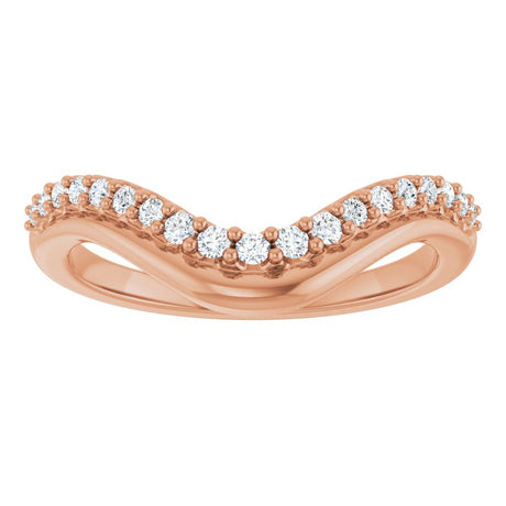 14K Rose Gold 1/5 CTW Lab-Grown Diamond Contour Band