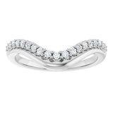 14K White Gold 1/5 CTW Natural Diamond Contour Band