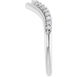 14K White Gold 1/5 CTW Natural Diamond Contour Band