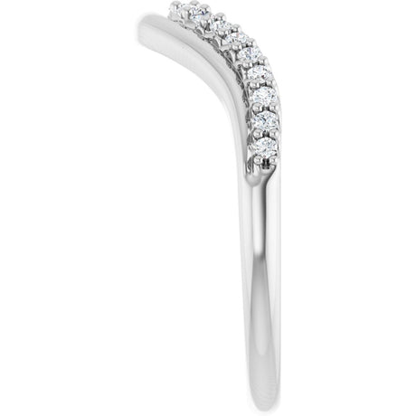 14K White Gold 1/5 CTW Lab-Grown Diamond Contour Band