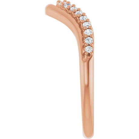 14K Rose Gold 1/5 CTW Natural Diamond Contour Band