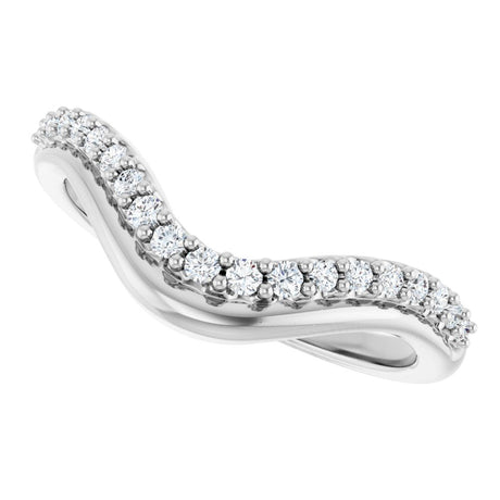 14K White Gold 1/5 CTW Lab-Grown Diamond Contour Band