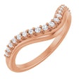 14K Rose Gold 1/5 CTW Natural Diamond Contour Band