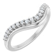 14K White Gold 1/5 CTW Lab-Grown Diamond Contour Band