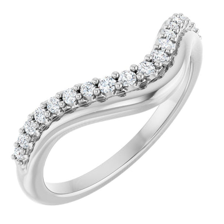 14K White Gold 1/5 CTW Lab-Grown Diamond Contour Band