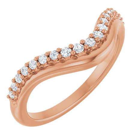 14K Rose Gold 1/5 CTW Lab-Grown Diamond Contour Band