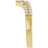 14K Yellow Gold 3/8 CTW Lab-Grown Diamond Contour Band