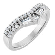 14K White Gold 3/8 CTW Lab-Grown Diamond Contour Band