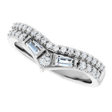 14K White Gold 3/8 CTW Lab-Grown Diamond Contour Band
