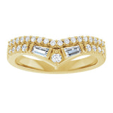 14K Yellow Gold 3/8 CTW Lab-Grown Diamond Contour Band
