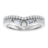 14K White Gold 3/8 CTW Lab-Grown Diamond Contour Band