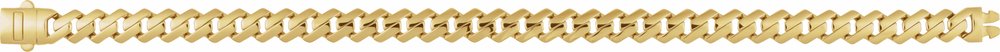 14K Yellow Gold 7.4 mm Monaco Edge Curb 8 1/4" Chain