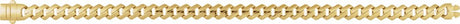 14K Yellow Gold 7.4 mm Monaco Edge Curb 8 1/4" Chain
