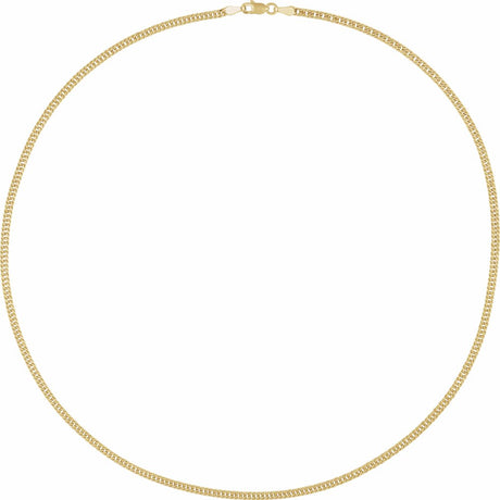 14K Yellow Gold 2.7 mm Curb 18" Chain
