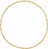 14K Yellow Gold 3.2 mm Franco 24" Chain
