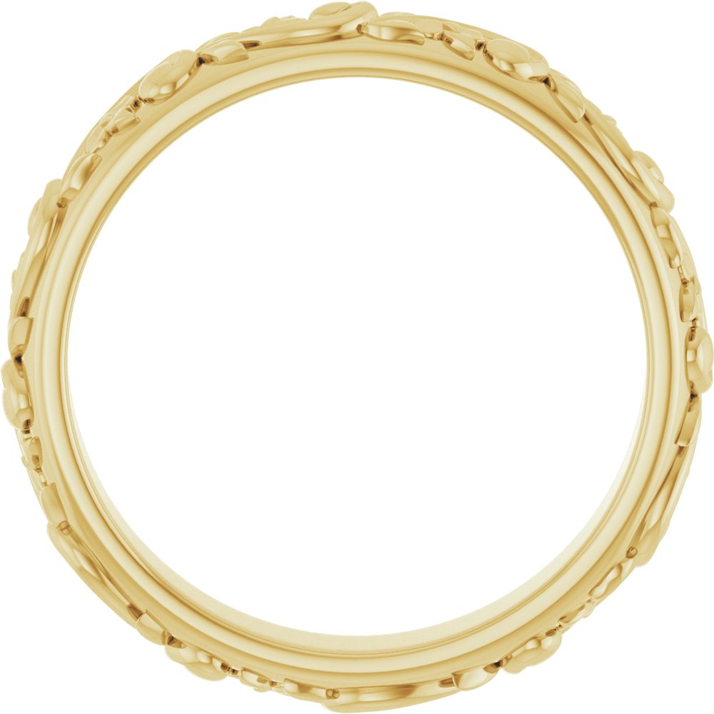 14K Yellow Gold 3.5 mm Sculptural Band