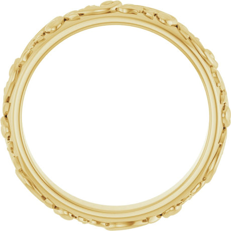 14K Yellow Gold 3.5 mm Sculptural Band