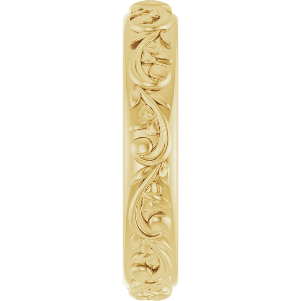14K Yellow Gold 3.5 mm Sculptural Band