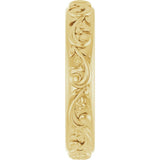 14K Yellow Gold 3.5 mm Sculptural Band