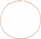 14K Rose Gold 1.8 mm Rounded Box 16" Chain