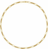 14K Yellow Gold-Filled 5.2 mm Figaro 24" Chain
