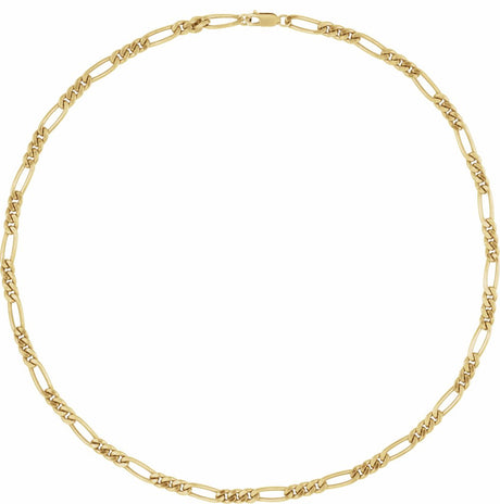 14K Yellow Gold-Filled 5.2 mm Figaro 24" Chain