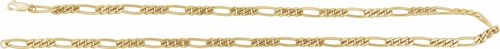 14K Yellow Gold-Filled 5.2 mm Figaro 24" Chain
