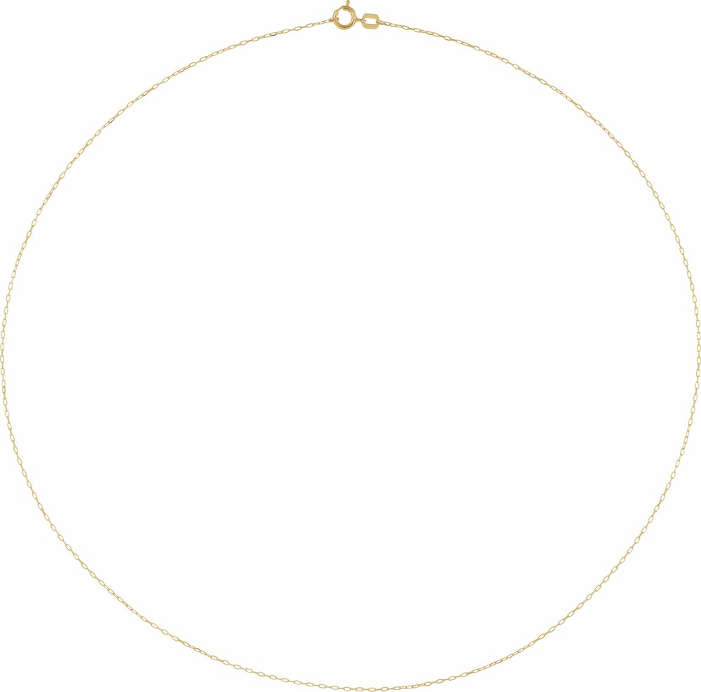 14K Yellow Gold .85 mm Diamond Cut Paperclip-Style Forzentina 20" Chain
