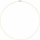 14K Yellow Gold .85 mm Diamond Cut Paperclip-Style Forzentina 20" Chain