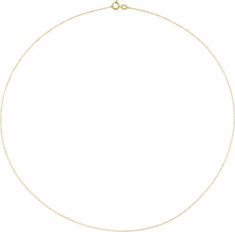 14K Yellow Gold .85 mm Diamond Cut Paperclip-Style Forzentina 20" Chain