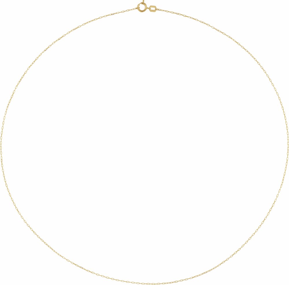 14K Yellow .85 mm Diamond Cut Paperclip-Style Forzentina 20" Chain