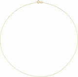 14K Yellow .85 mm Diamond Cut Paperclip-Style Forzentina 20" Chain