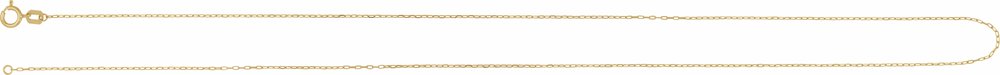 14K Yellow Gold .85 mm Diamond Cut Paperclip-Style Forzentina 16" Chain