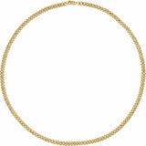 14K Yellow Gold-Filled 4.8 mm Curb 24" Chain