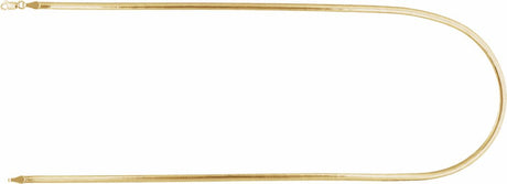 14K Yellow/White Gold 3.2 mm Reversible Diamond-Cut Snake 18" Chain