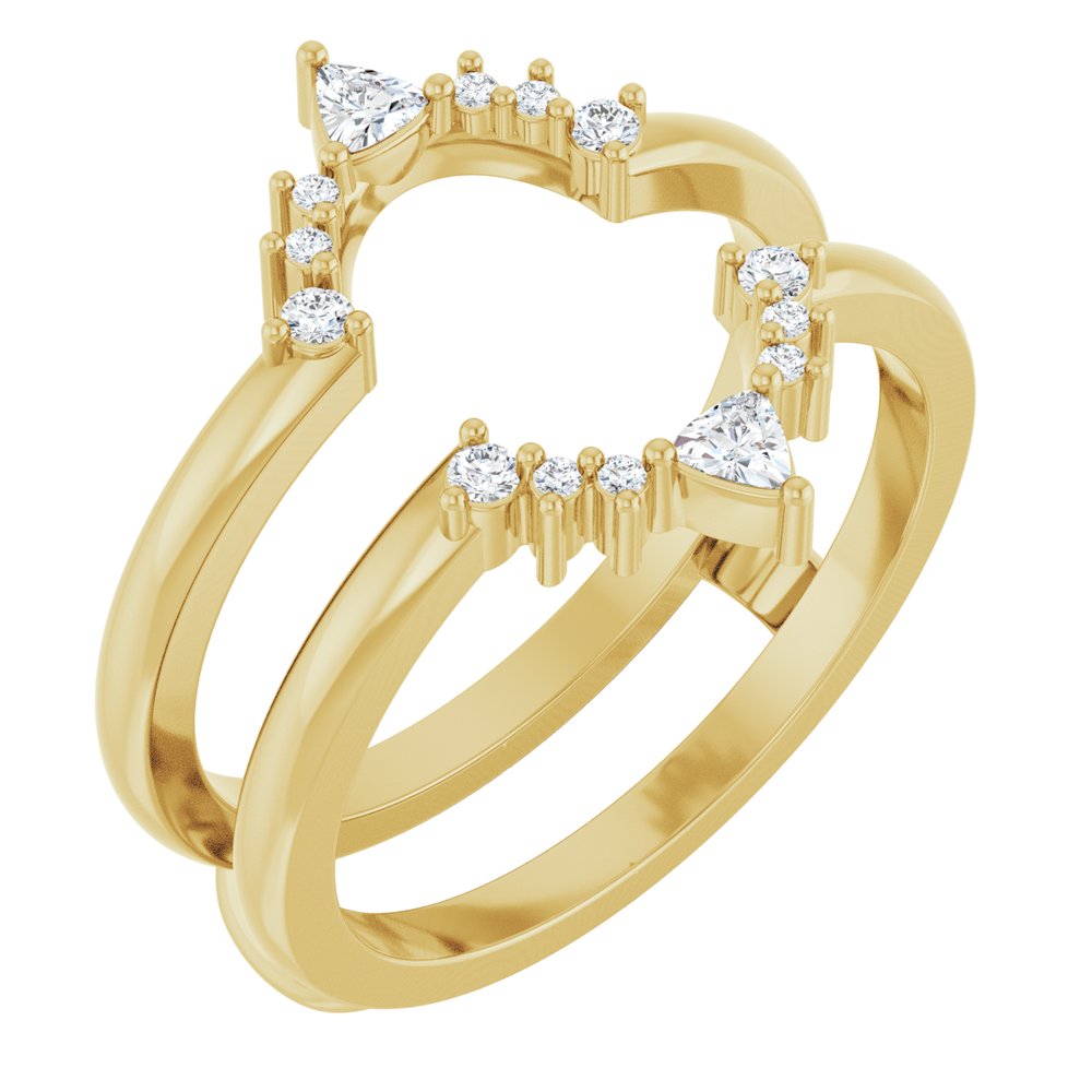 14K Yellow Gold 1/5 CTW Natural Diamond Ring Guard