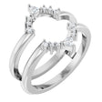 14K White Gold 1/5 CTW Natural Diamond Ring Guard