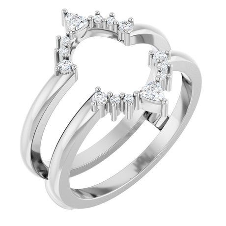 Platinum 1/5 CTW Natural Diamond Ring Guard