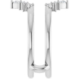 14K White Gold 1/5 CTW Natural Diamond Ring Guard