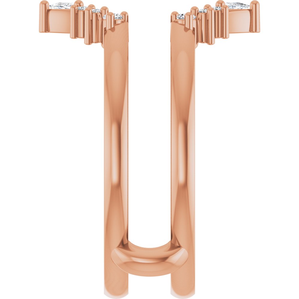 14K Rose Gold 1/5 CTW Natural Diamond Ring Guard