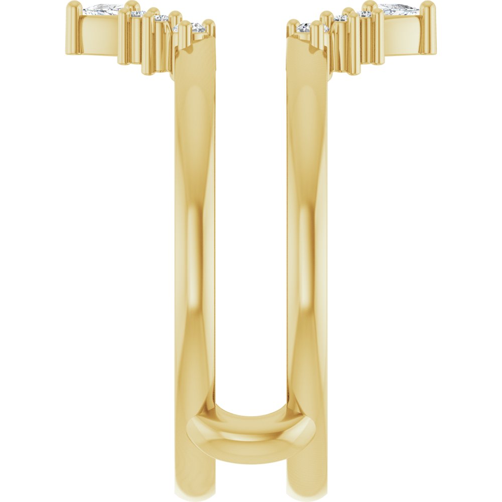 14K Yellow Gold 1/5 CTW Natural Diamond Ring Guard