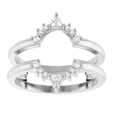 14K White Gold 1/5 CTW Natural Diamond Ring Guard