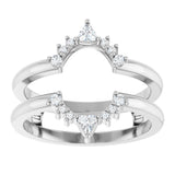 Platinum 1/5 CTW Natural Diamond Ring Guard