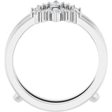 14K White Gold 1/5 CTW Natural Diamond Ring Guard