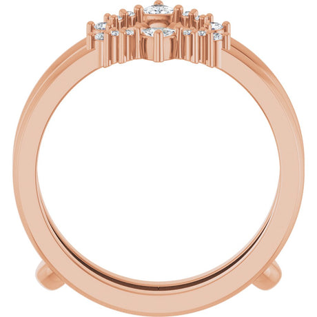 14K Rose Gold 1/5 CTW Natural Diamond Ring Guard