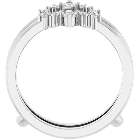 Platinum 1/5 CTW Natural Diamond Ring Guard