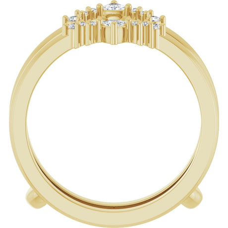 14K Yellow Gold 1/5 CTW Natural Diamond Ring Guard