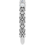14K White Gold 1/2 CTW Natural Diamond Anniversary Band